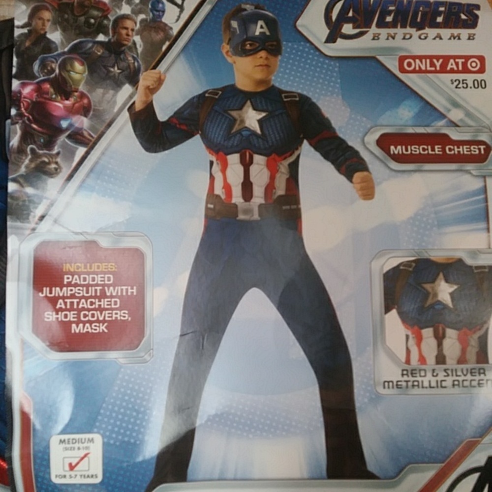 Captain America Medium Halloween Child Costume Marvel